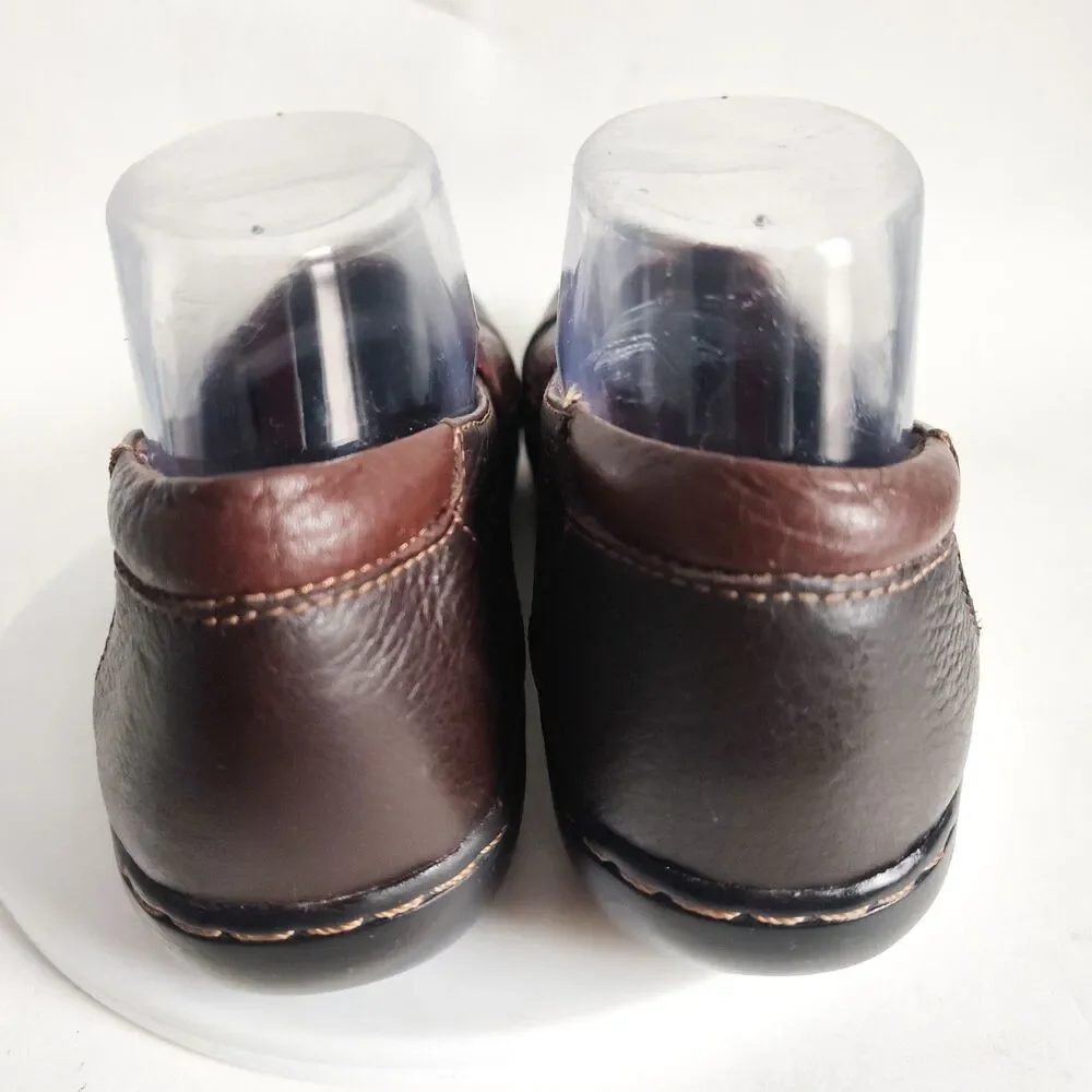 Clarks Loafers Womens 7.5 Brown‎ Ashland Twist Mary Jane Leather Slip-on Comfort